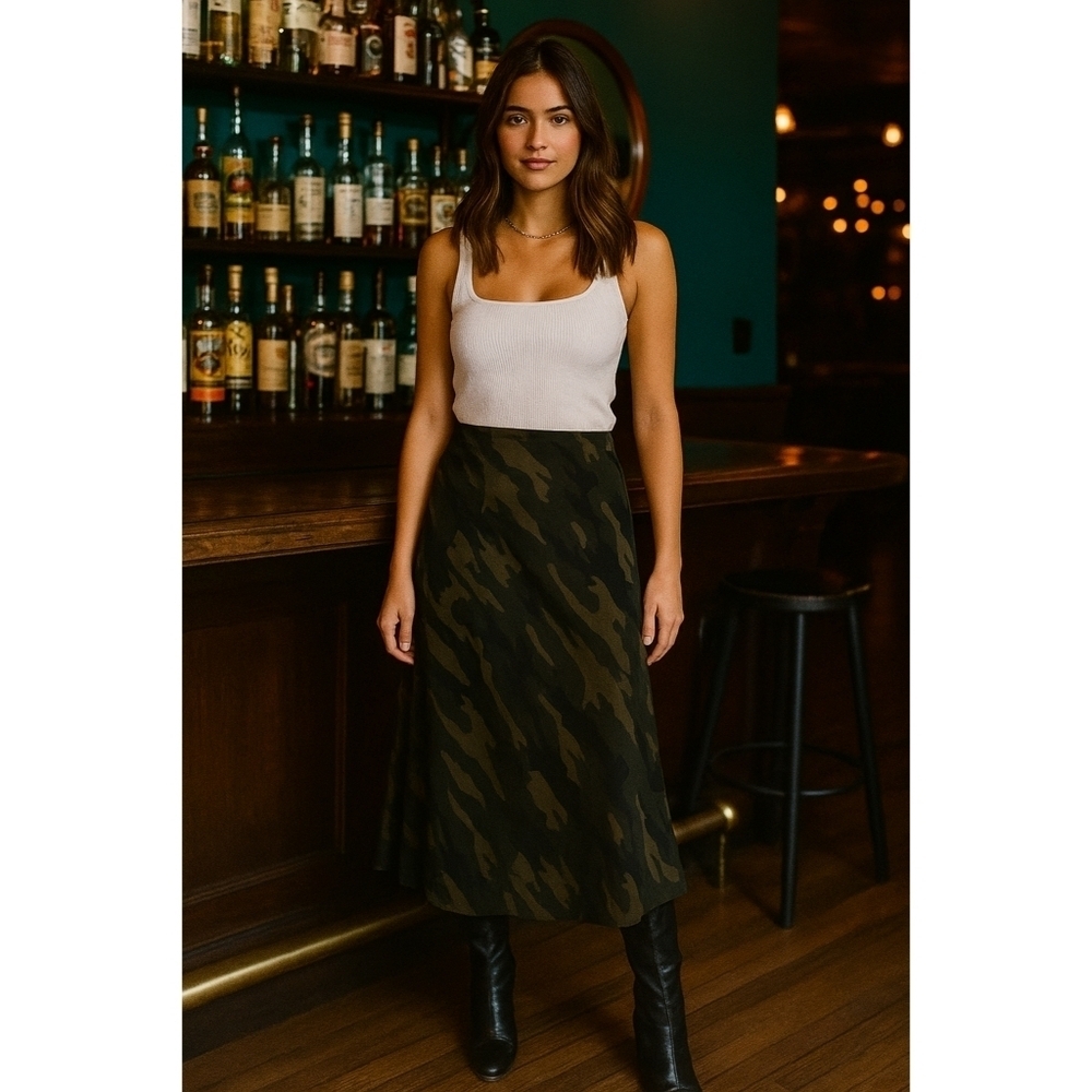 NWOT Sanctuary Bias Pull-On Midi Skirt